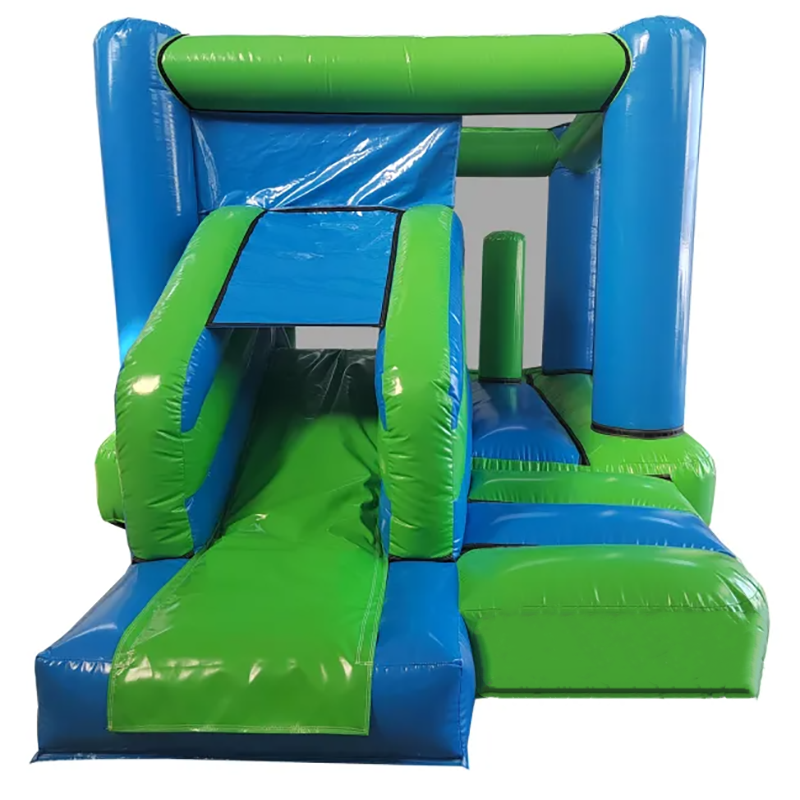 Kids Outdoor Jump House - Inflatable Bounce House Green And Blue