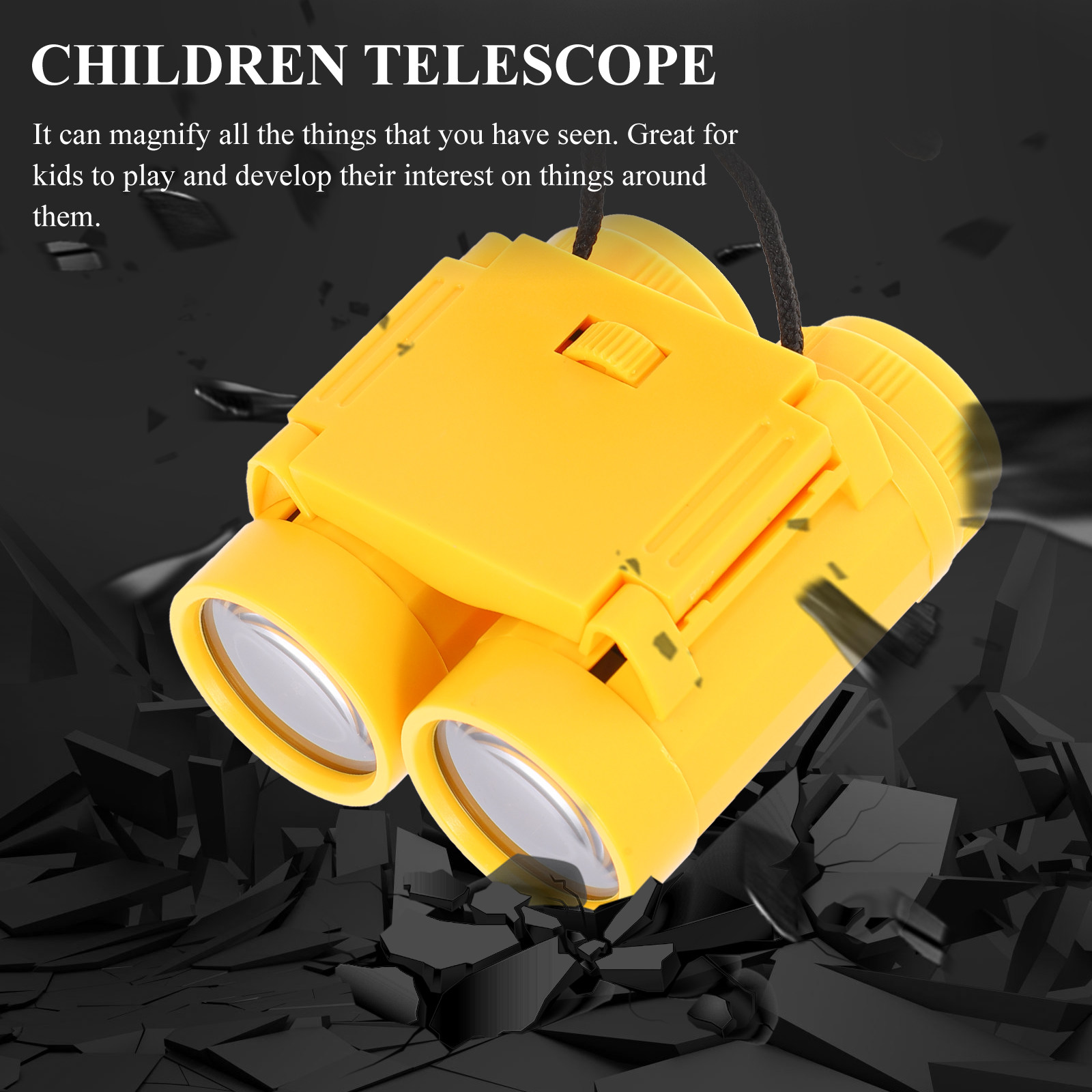 Kids Outdoor Activities - Yellow Children Binoculars Adjustable Distance Creative