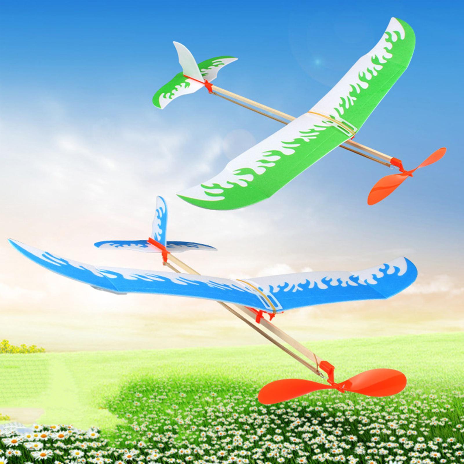 Kids Outdoor Fun - Rubber Band Airplanes Powered Glider Aircraft