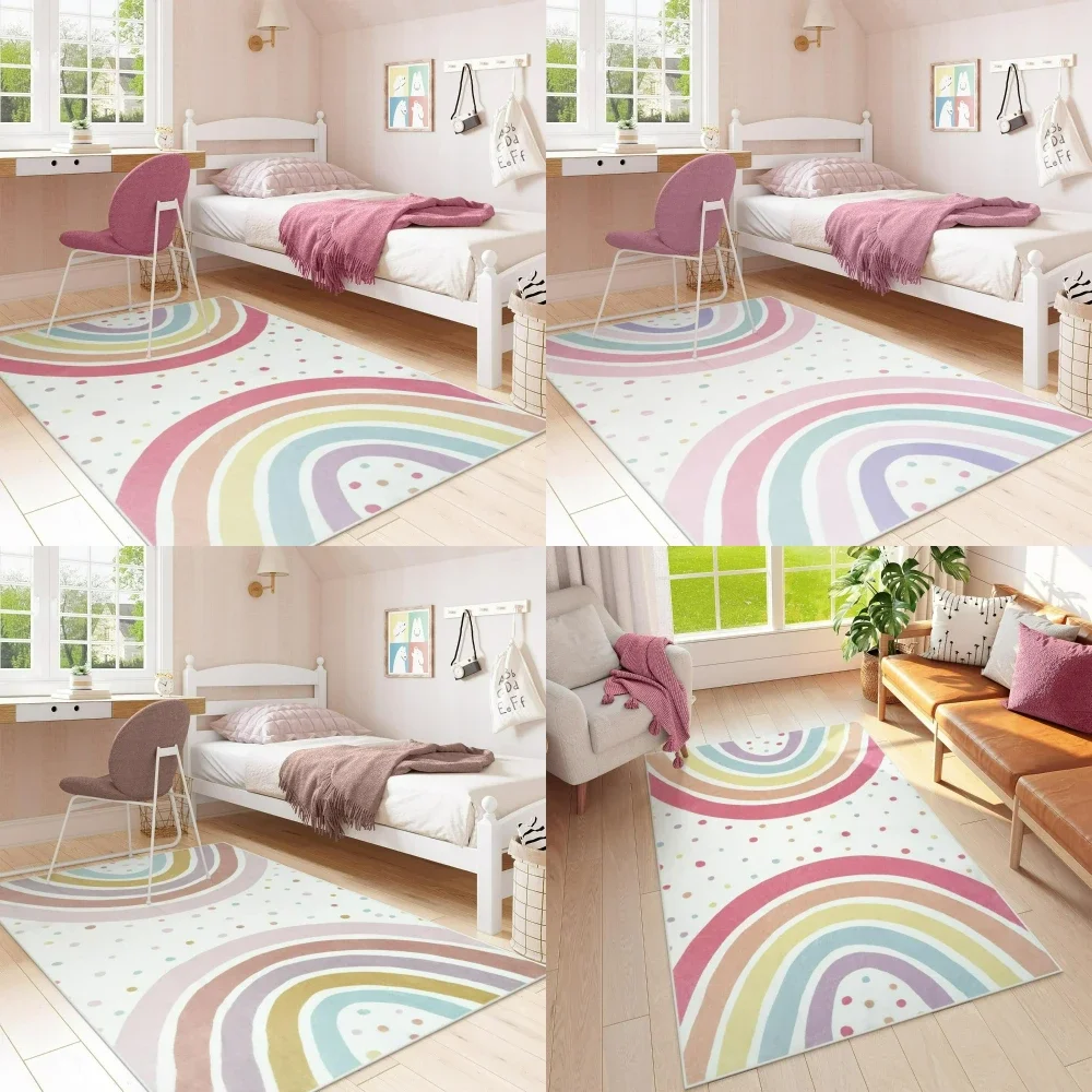Kids Outdoor Lounge - 1pc Colorful Dot Boho Rainbow Chic