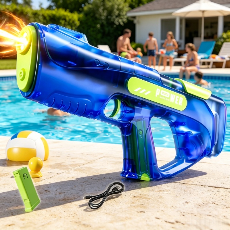Water Gun Soaker - Led Simulated Firing Electric Water Gun