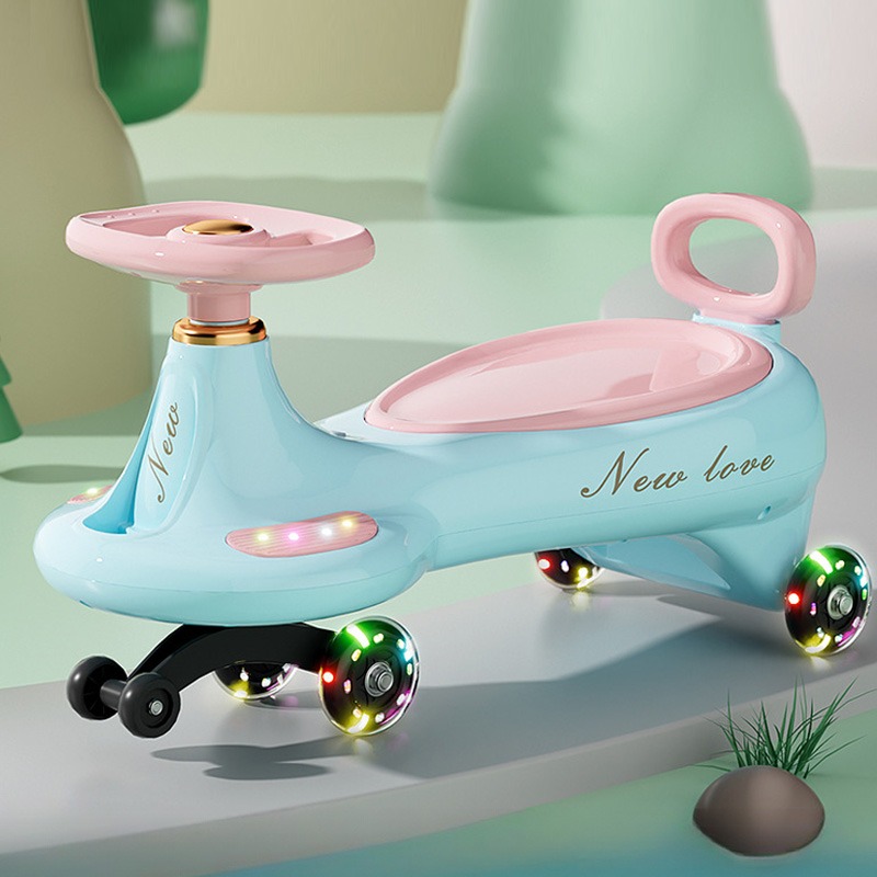 Kids Outdoor Climbing - Cute Kids Swing Wiggle Car Anti-Tip