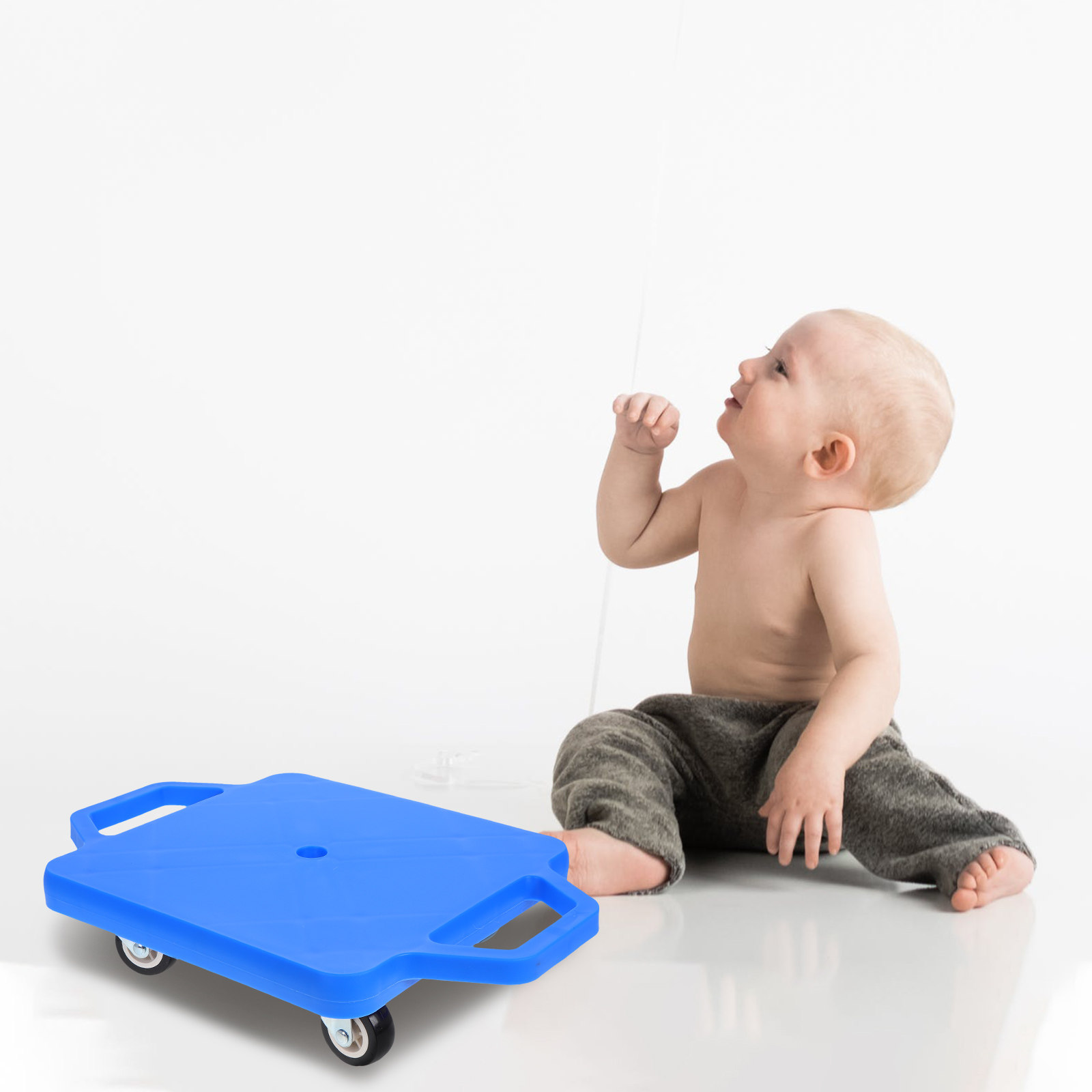 Kids Outdoor Gym - Kids Plastic Floor Scooter Casters Sitting