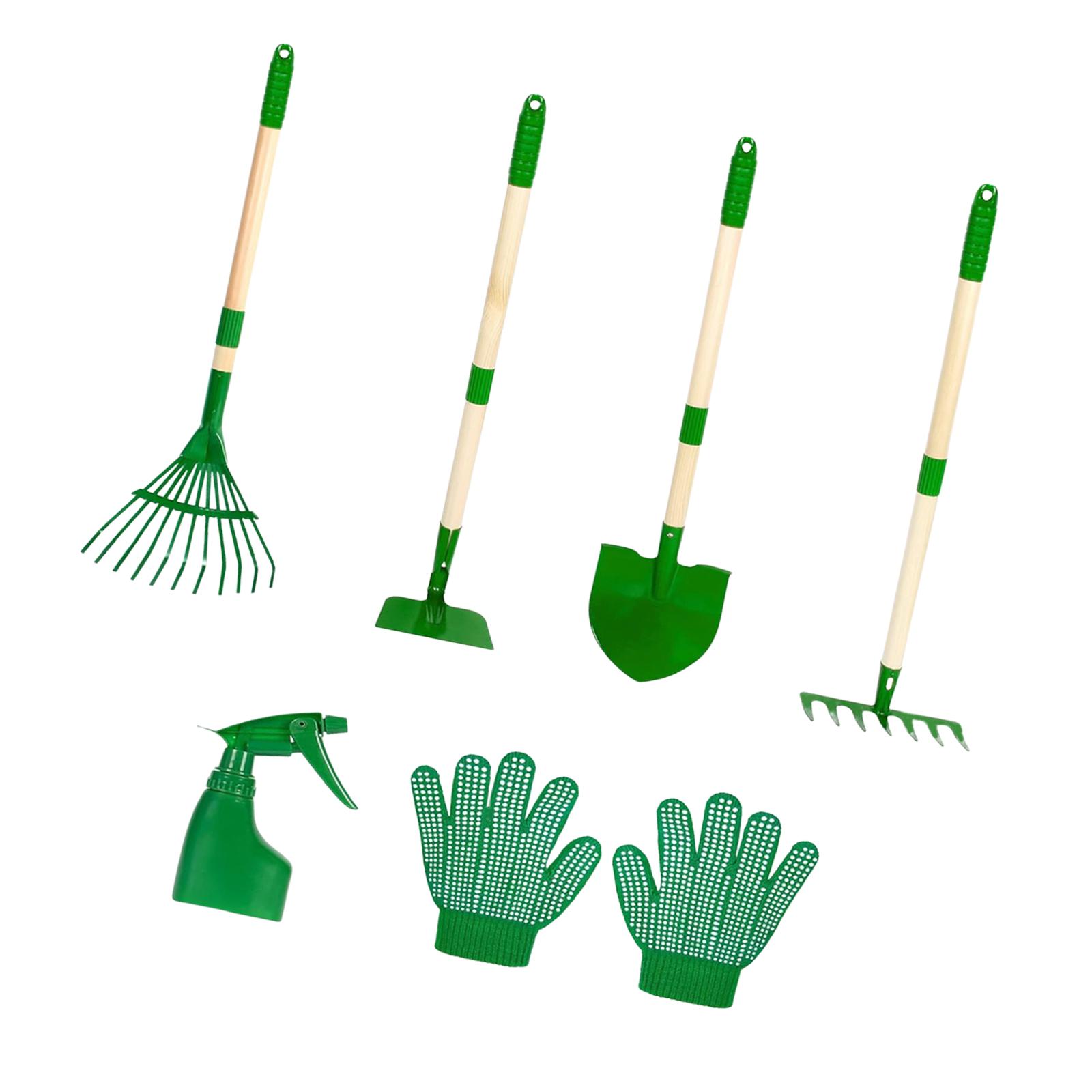 Kids Outdoor Garden Set - 6x Kids Gardening Tools Set Outdoor