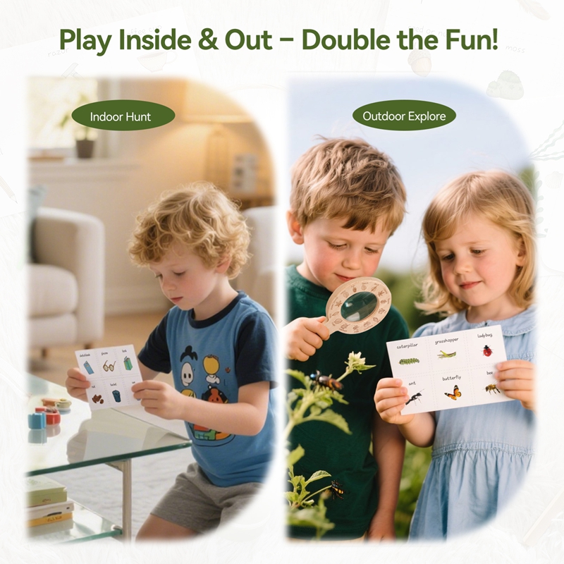 Wooden Montessori Toys Treasur - Kids Outdoor Explorer Set recension och pris