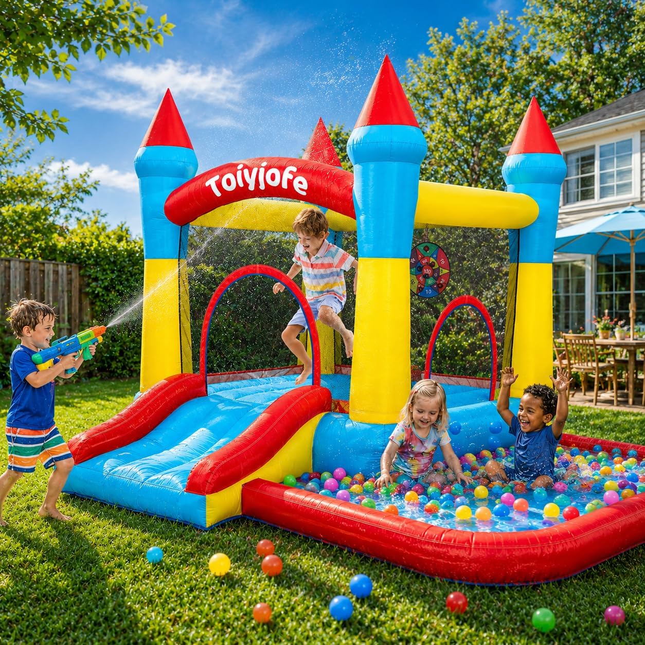 Bounce House for Kids 3-6, Tod - Kids Outdoor Jump House recension och pris