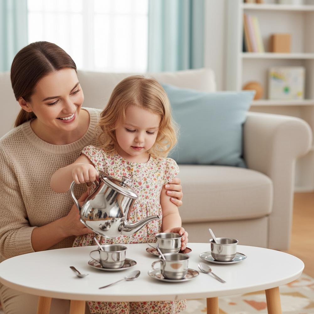 Kids Stainless Steel Tea Set T - Kids Outdoor Dining Set recension och pris