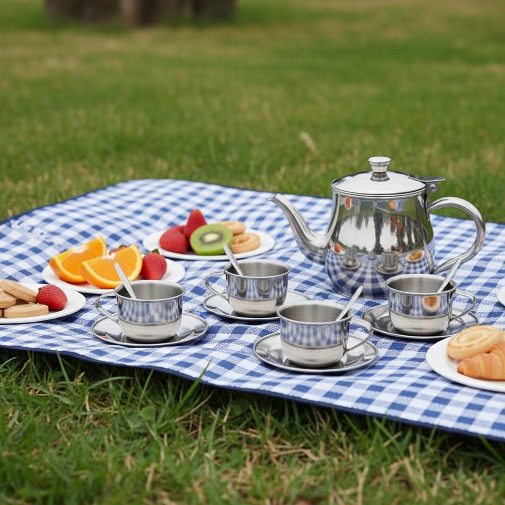 Kids Stainless Steel Tea Set T - Kids Outdoor Dining Set recension och pris