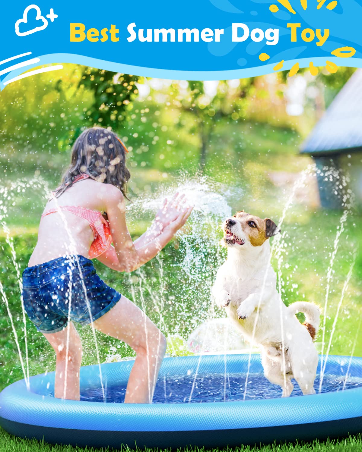 Dog Splash Pad Thick Sprinkler - Kids Outdoor Lounge recension och pris