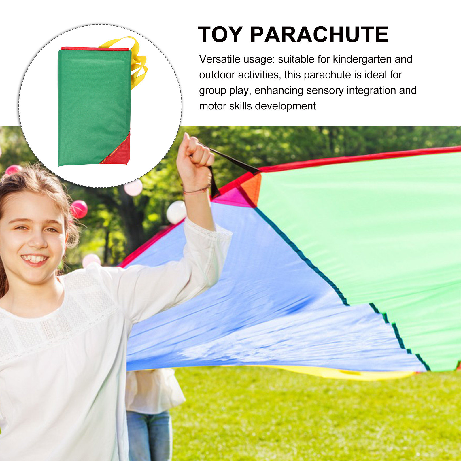 Colorful Rainbow Parachute Kid - Kids Outdoor Activities recension och pris