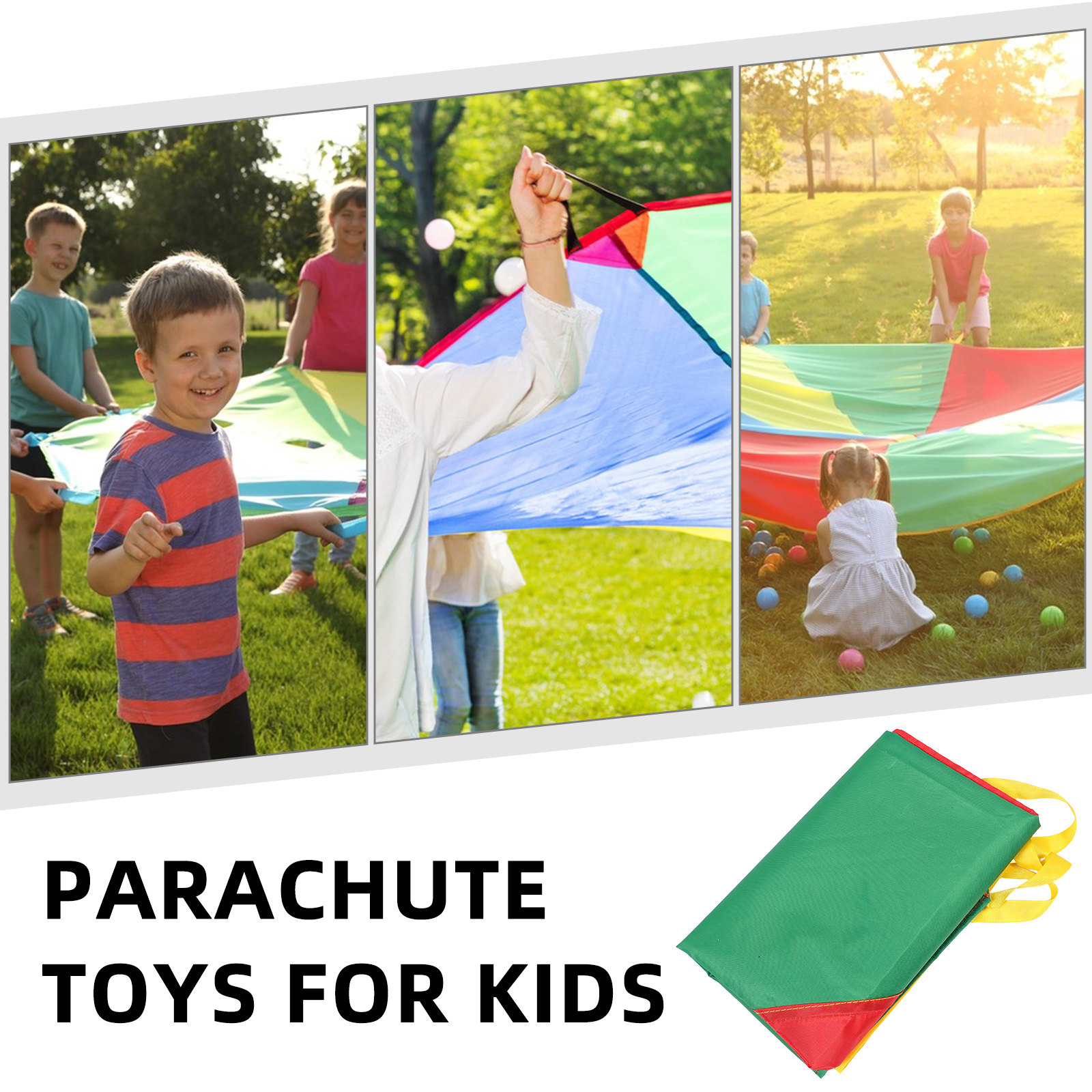 Colorful Rainbow Parachute Kid - Kids Outdoor Activities recension och pris