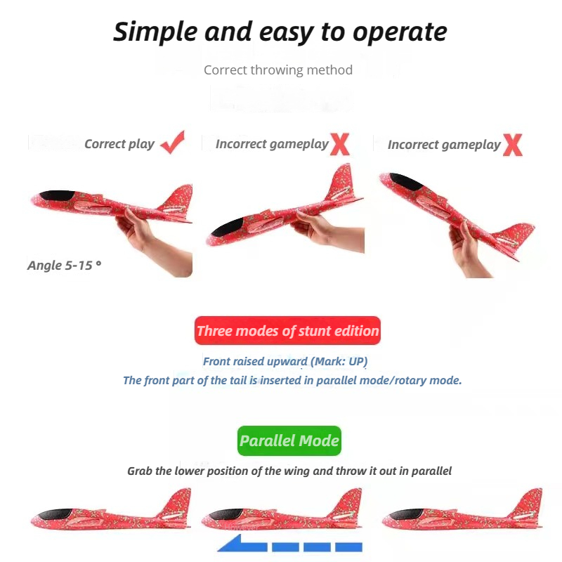 48cm Large Foam Airplane Child - Kids Outdoor Fun recension och pris