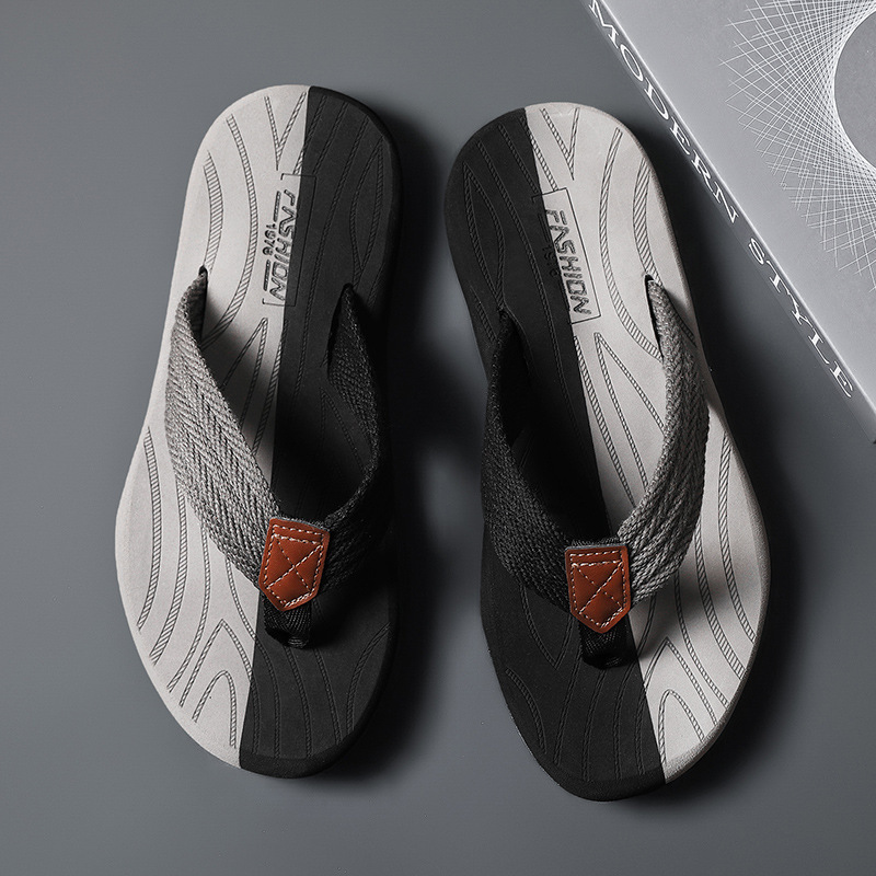 Men's Woven Striped Flip-flops - Kids Outdoor Equipment recension och pris
