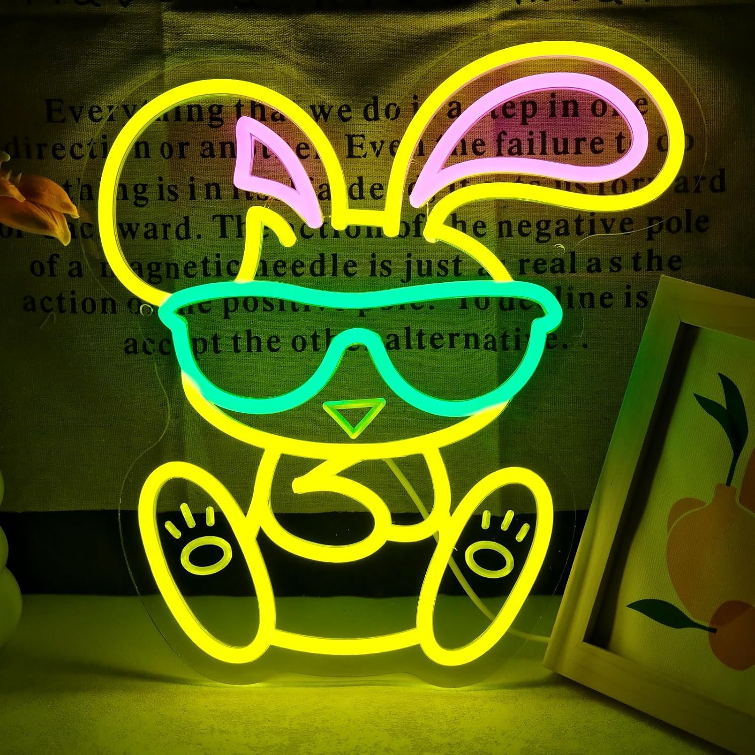 Cool Bunny Neon Sign Wearing G - Kids Outdoor Ideas recension och pris