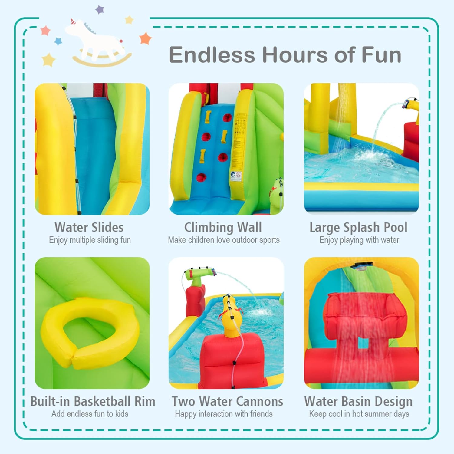 Mega Inflatable Water Park Bou - Kids Outdoor Fun recension och pris