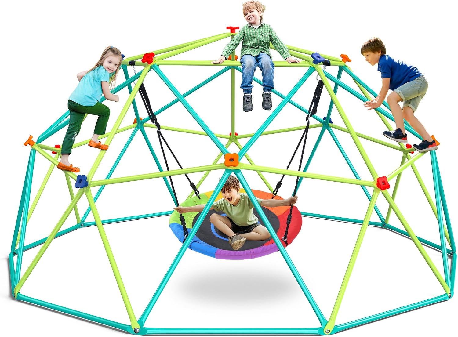 10 ft Climbing Dome Swing Set  - Kids Outdoor Gym recension och pris
