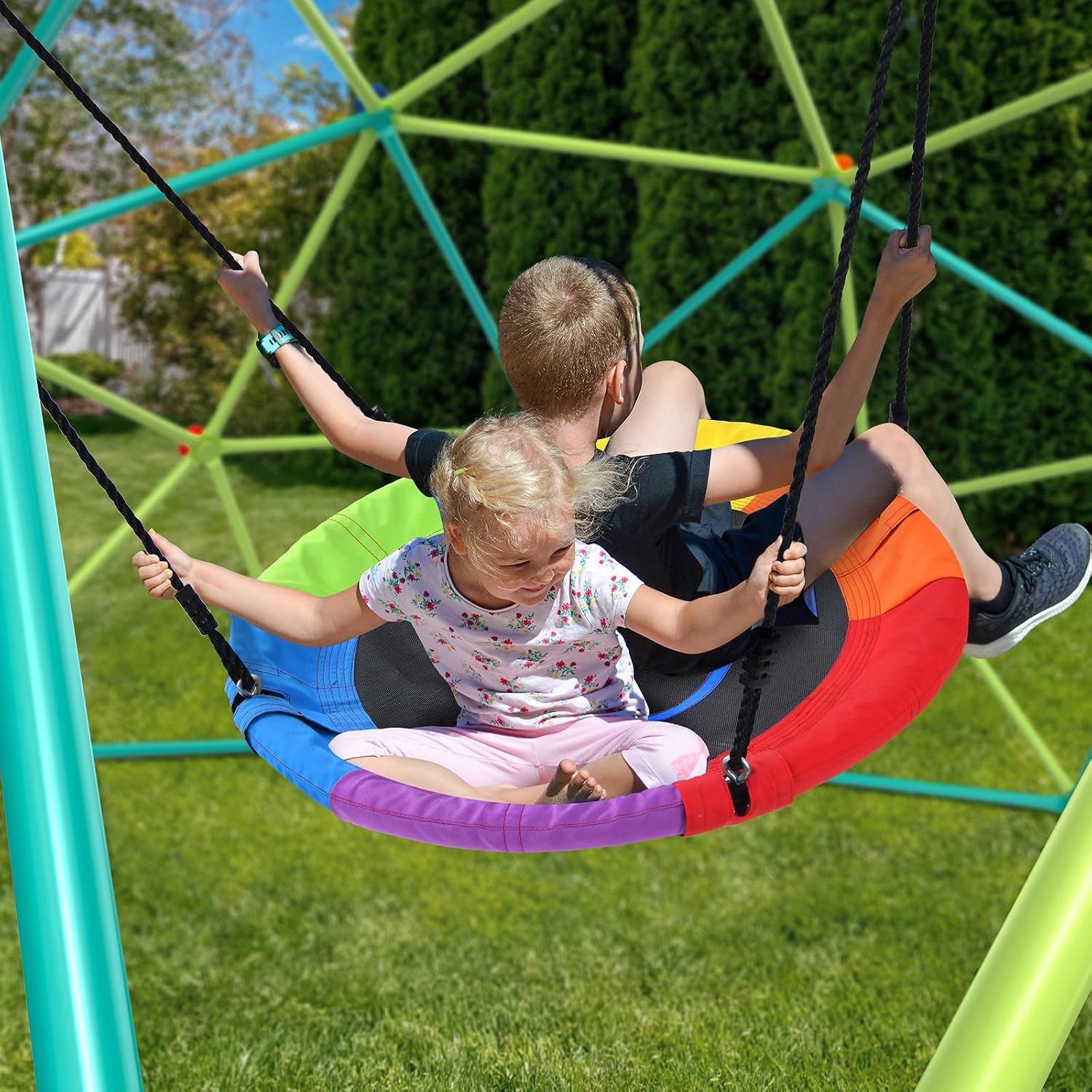 10 ft Climbing Dome Swing Set  - Kids Outdoor Gym recension och pris