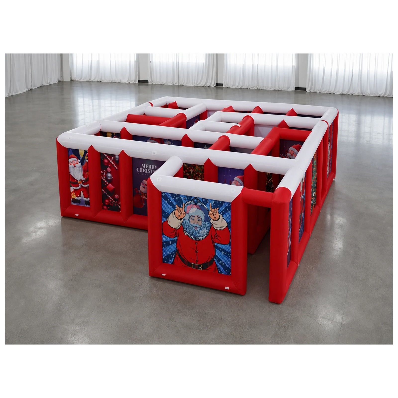 Large Red White Flat Roof Infl - Kids Outdoor Fun recension och pris