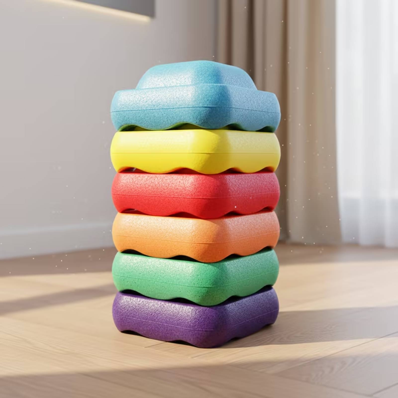 6 Pieces Balance Stepping Ston - Stepping Stone Foam recension och pris