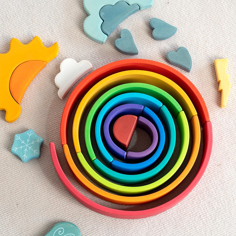 Children's Wooden Rainbow Bloc - Stepping Stone Foam recension och pris