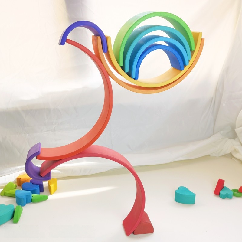 Children's Wooden Rainbow Bloc - Stepping Stone Foam recension och pris