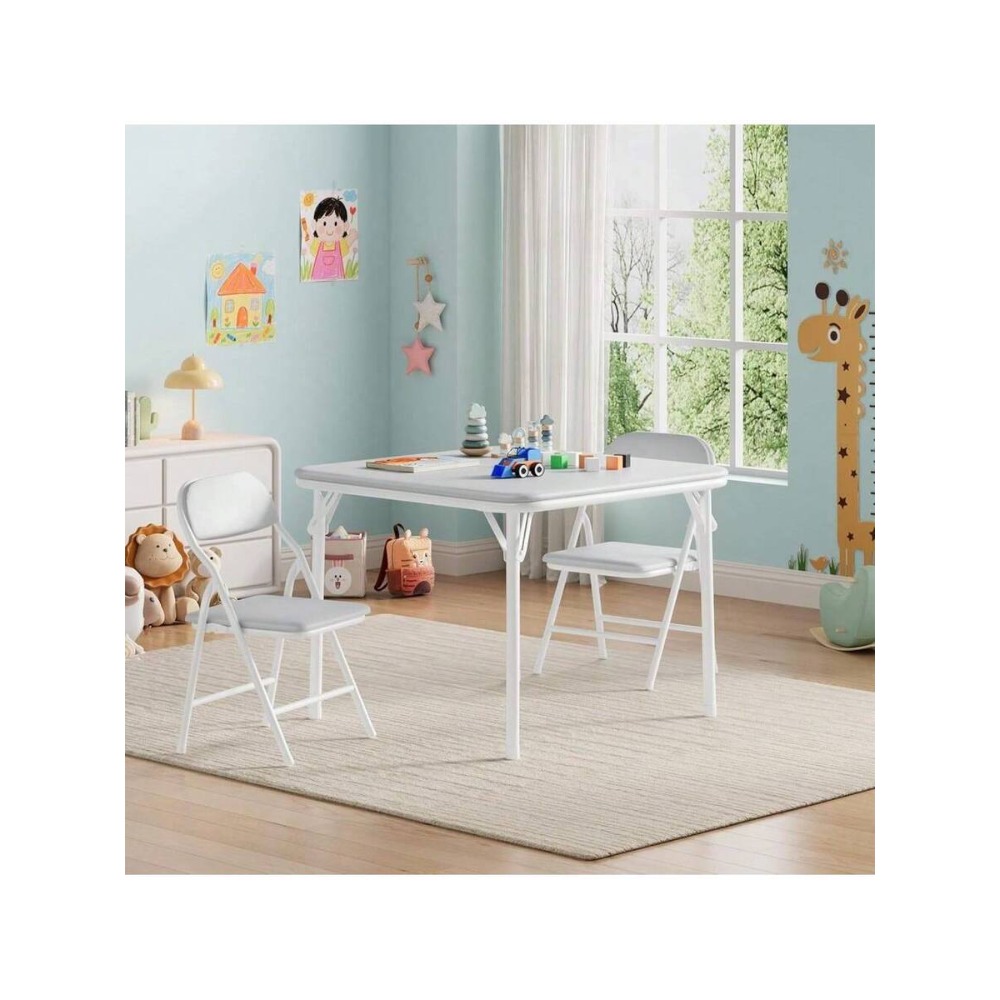 Folding Table and Chairs Set f - Kids Outdoor Dining Set recension och pris