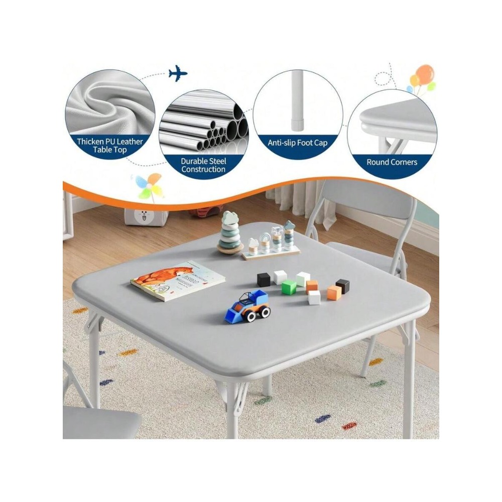 Folding Table and Chairs Set f - Kids Outdoor Dining Set recension och pris